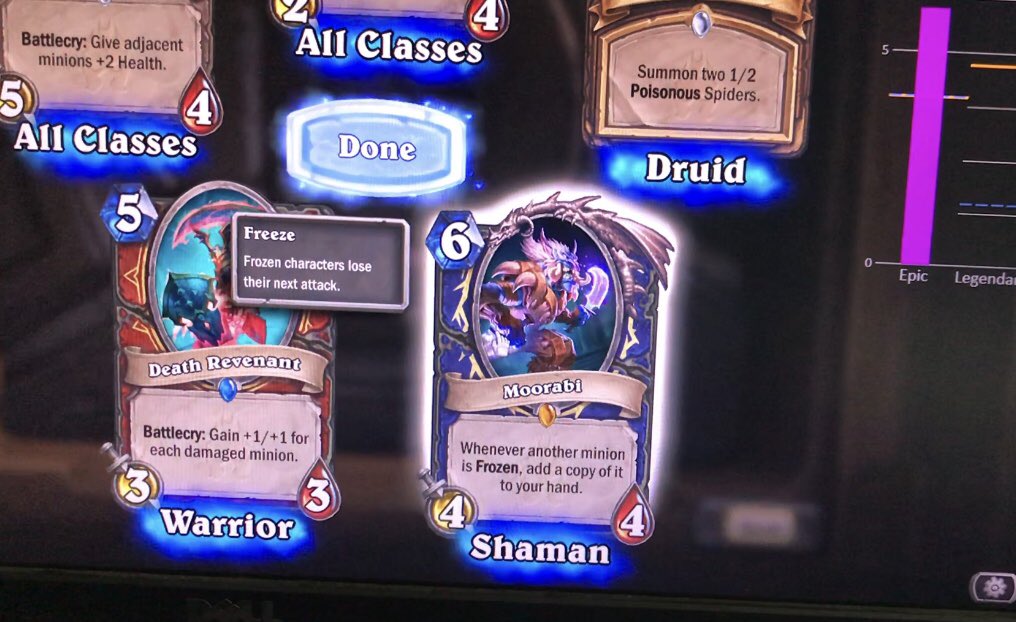 StraydogHS's tweet photo. Picked up 3 legendaries from the Thrones packs.  One GOLDEN! https://t.co/ZvKrmyol5b