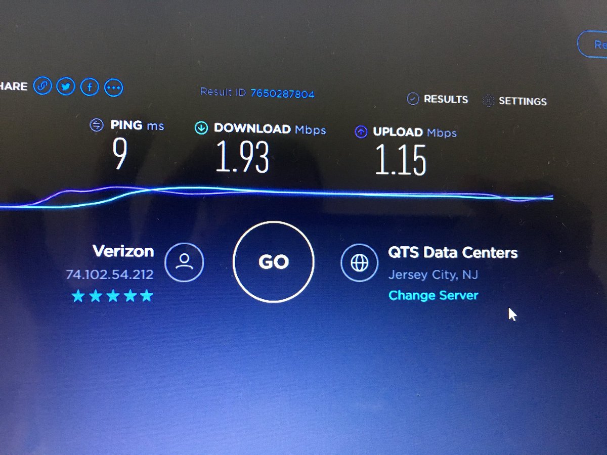 iamkaranpatel's tweet photo. @verizonfios My speed is supposed to be 50/50 https://t.co/9A80RAcnjj