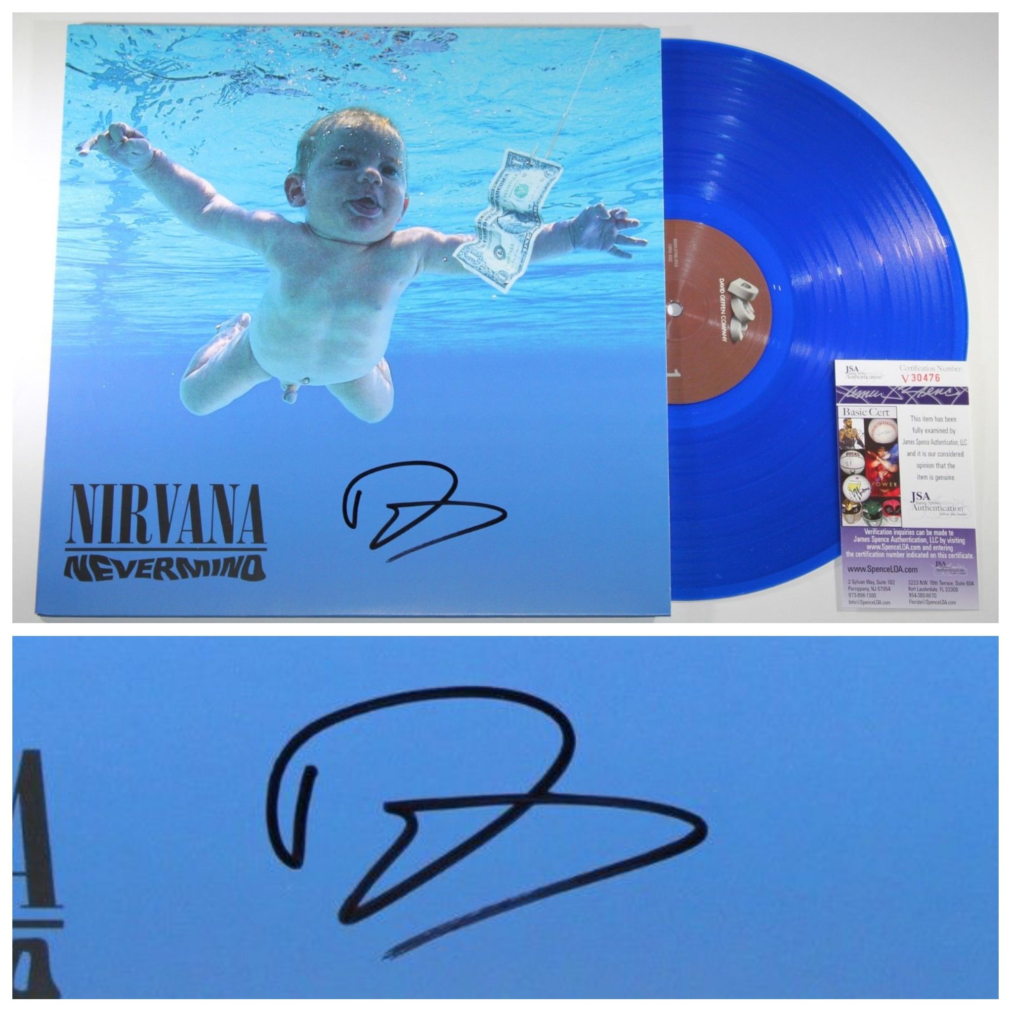 Sold at Auction: Dave Grohl Signed Nirvana Nevermind Vinyl LP Certified