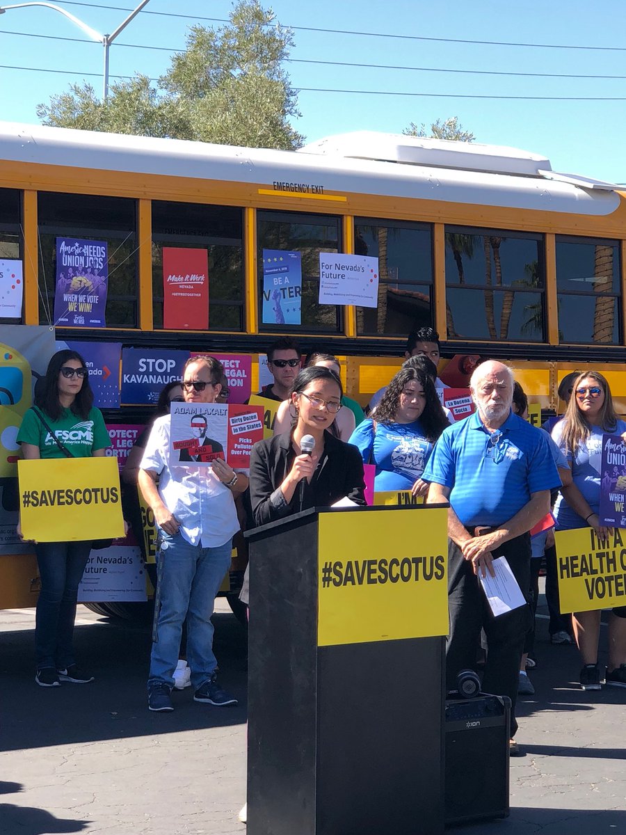 OneAPIANevada's tweet photo. Check out a pic of our first press conference with #FOFNV to bring #NevadaForward where our comms manager @mayotsai discussed the importance of progressive issues affecting our API community! https://t.co/QGDhlG7UYm