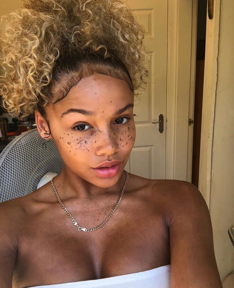 Ebony smalltits freckles natural