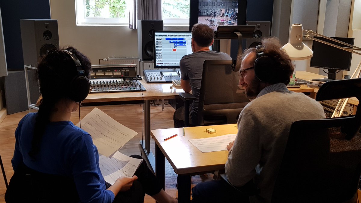 zafraanski's tweet photo. Enjoying the late summer in Berlin? Yes, but also the hard work at #Teldex Studio and the recording of "Ins Offene" by #LulaRomero with conductor #PremilPetrovic for Edition Zeitgenössische Musik / #Wergo! To be released in 2019, stay tuned... https://t.co/tmDYBTKW9D