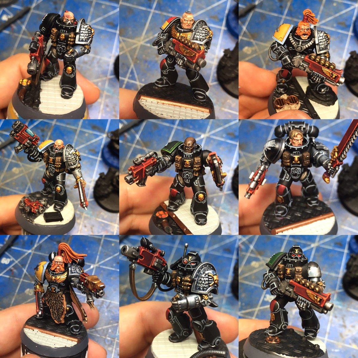 blazoncek's tweet photo. The many faces of my #deathwatch
#wip #warmongers https://t.co/HuFtPsoWX7