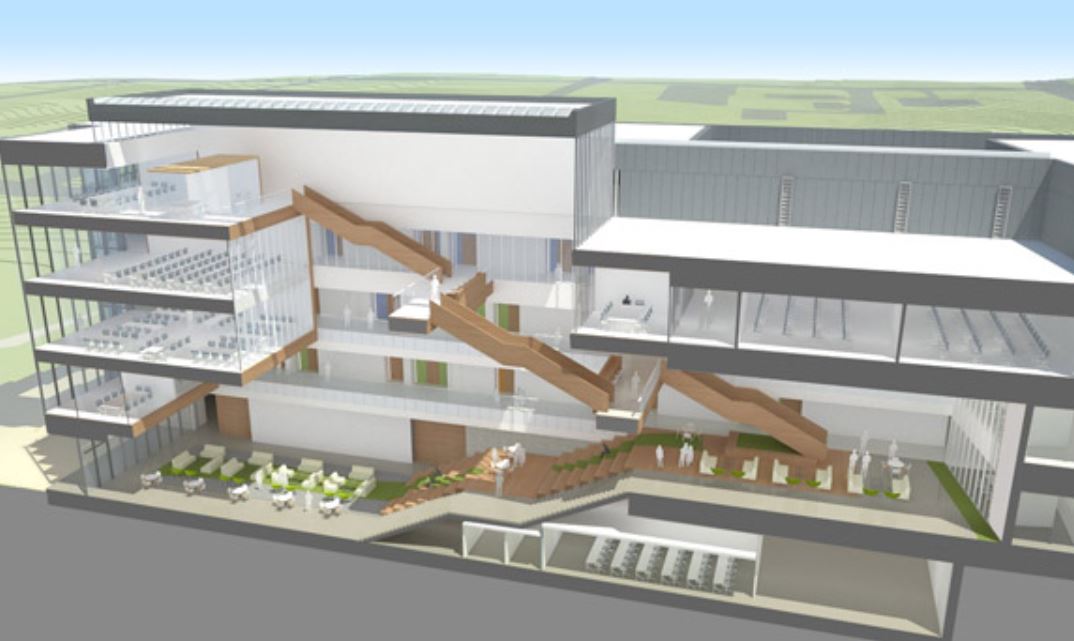 UNCG's tweet photo. We intend for our new Nursing and Instructional Building to be a shining example of sustainable building and design when it opens in 2020. Read more about our pursuit of a @USGBC #LEED Silver or higher certification for the facility:  https://t.co/dhHRHWgIao @UNC_System https://t.co/fOoDWmWLSB