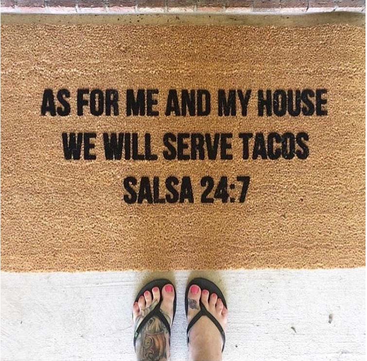 MexiCasa_'s tweet photo. Now that is a welcome mat! Can We get an AMEN??👏🏼🙌🏼
#Tacos #salsa #foodie https://t.co/A1rvB0yIUQ