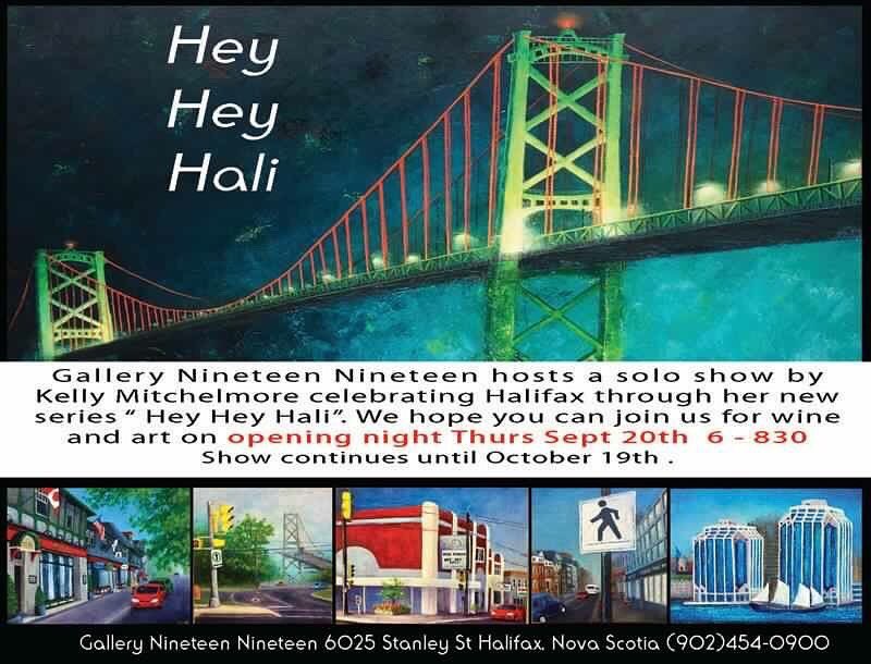 Join us Thursday, September 20th from 6 to 8:30 for one of our most exciting shows of the year. Kelly Mitchmore’s rendition of beloved Halifax haunts in “Hey Hey Hali” is a must see. #fineart #halifax #buy local #artgallery