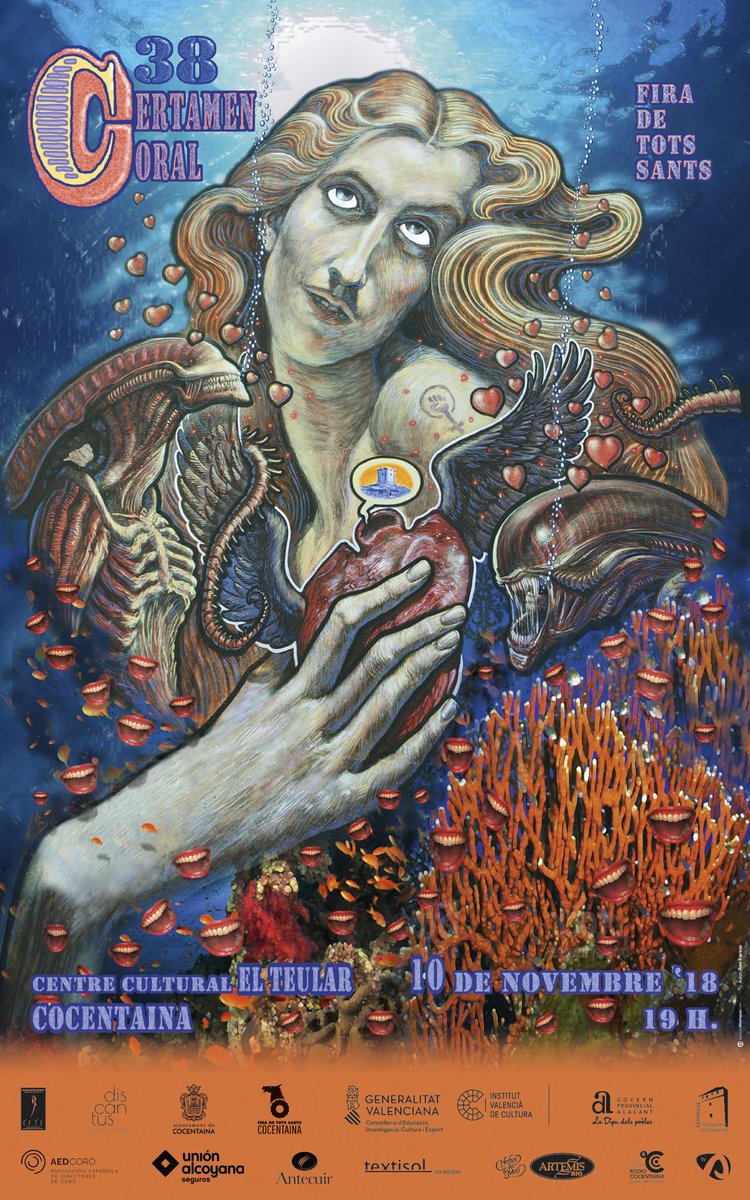 CCFTS's tweet photo. CARTEL DE LA 38 EDICIÓN DEL CERTAMEN CORAL FIRA DE TOTS SANTS DE #COCENTAINA
AUTOR: José Antonio Espinar
#38CCFTS @Fira_Cocentaina #coros #musicacoral#muralismo #graffiti #graffitiart https://t.co/lAbrWu4lEn