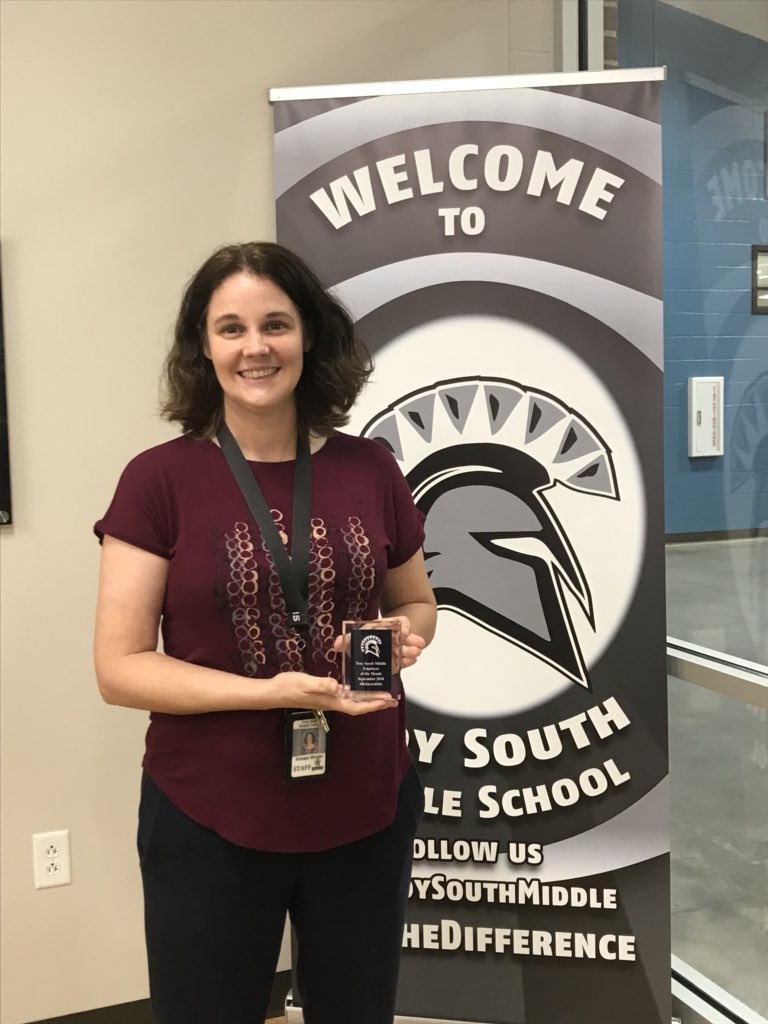 Ash_Higg_Prin's tweet photo. Congratulations to Mrs.Wright for being named September’s Employee of the Month @TroySouthMiddle #TroySouth #Beincredible #Proud2br3 #something2postabout https://t.co/zI4dwyqaWF