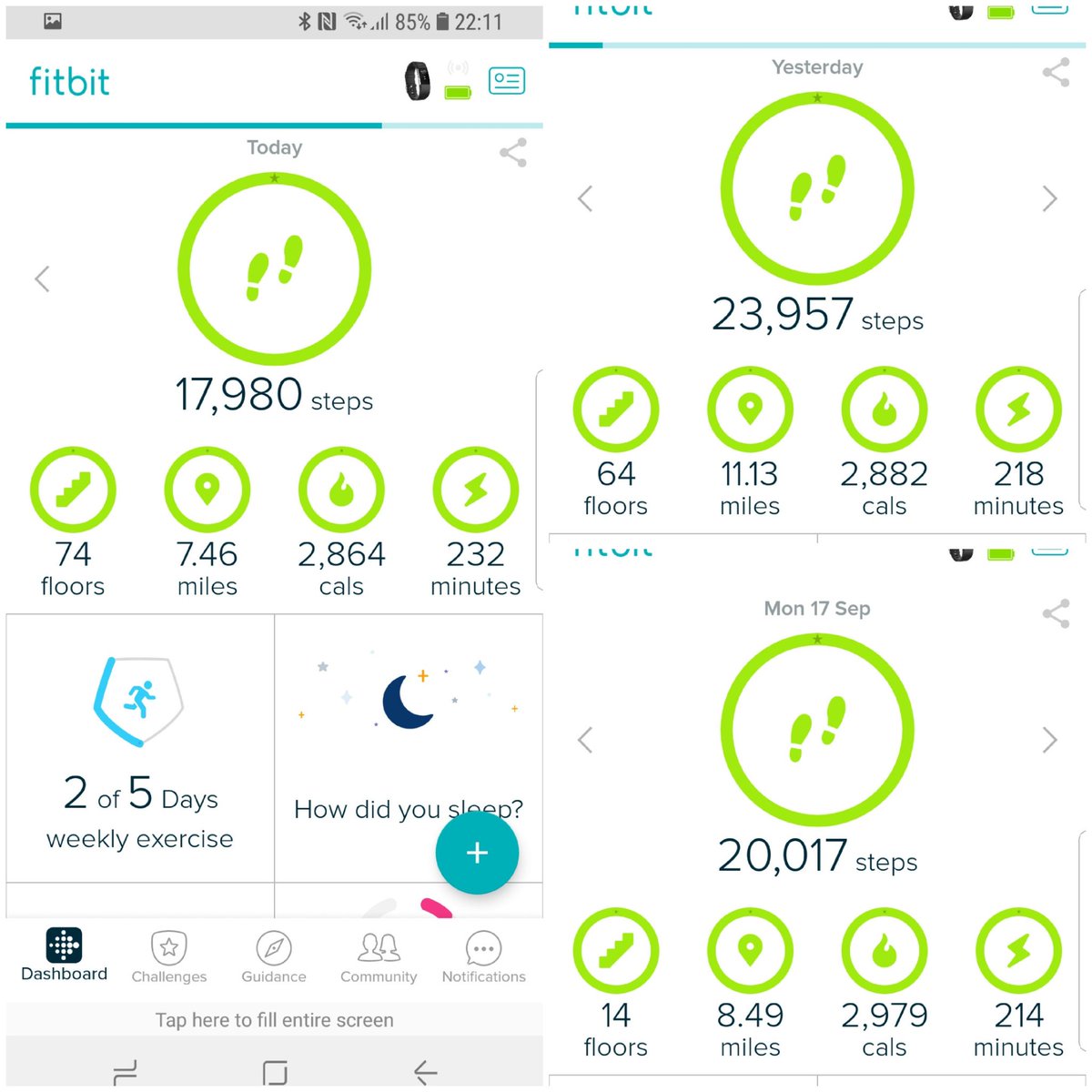 seannahj's tweet photo. It's been a crazy week so far.... #isleepwell #fitbit #stepsgalore #itsonlywednesday https://t.co/WHoBasRu90