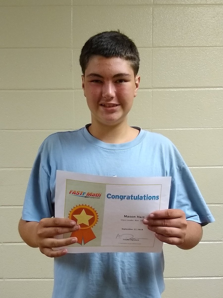 RichDameron's tweet photo. Congrats to Jake and Mason for being the top performers in their class on @Scholastic #FASTTMath this past week. Proud of these guys! #WeAreREED🎉 https://t.co/dZnt64C5J6