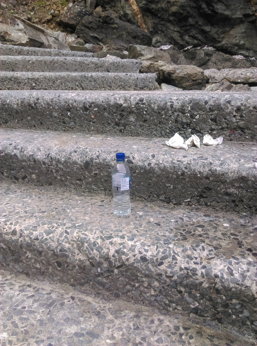To the filthy animal who left their empty water bottle on the beach at Merlins Cave, Tintagel. I hope you get genital warts. Do the world a favour and stay at home if you can't be bothered to take your crap away with you.