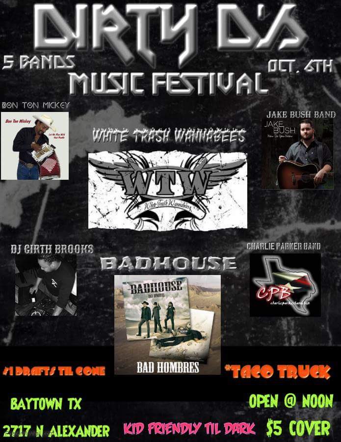 Badhouse_JB's tweet photo. Hey Hey! Didn’t get your copy of our New Bad Hombres Album Yet? No worries!!! We will be performing at Dirty D's Tavern Saturday, OCTOBER 6th!! We will have our new merch and CDs available for y’all! 🤘😎🤘#MusicFestival #badhouse #badhouseband #badass #badhombres #live #newalbum https://t.co/cCNFPc3PtQ