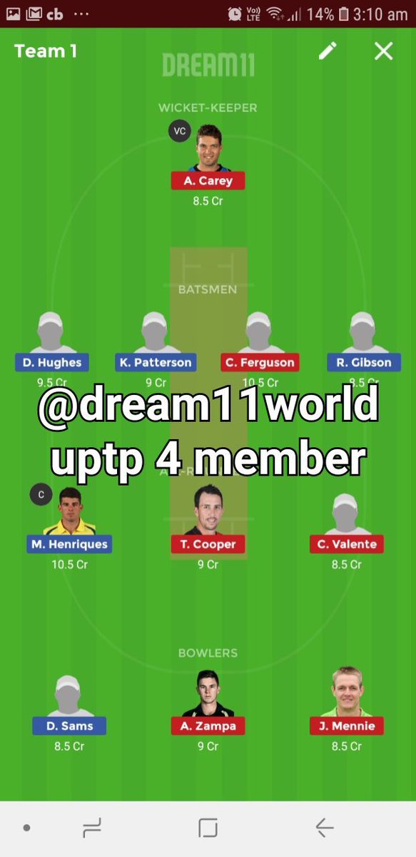 Royalgoyal23's tweet photo. #TFGfantasySport #GuruDream11 #Dream11GLT
#d11crickettips #DrjWarriors  #Fantasy_Guruu #cricketfantic6 
#Kaushal #cpl
#vhtodd 
#KARvs #MAH
#VID vs #BRD
#DLH VS #SAU 

#Aussieoddcup 
#nsw vs #sau
 
#Channellink
👇👇👇👇👇
https://t.co/gb62wcHSF2 https://t.co/R3jIl7OzN6
