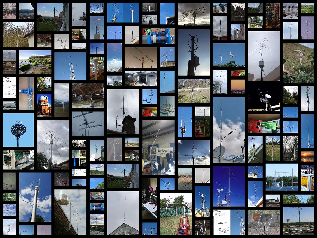 SatNOGS's tweet photo. Collage from all the stations in the @SatNOGS Network (in 16:9 & 4:3 aspect ratio) https://t.co/tK5HqP5Oac