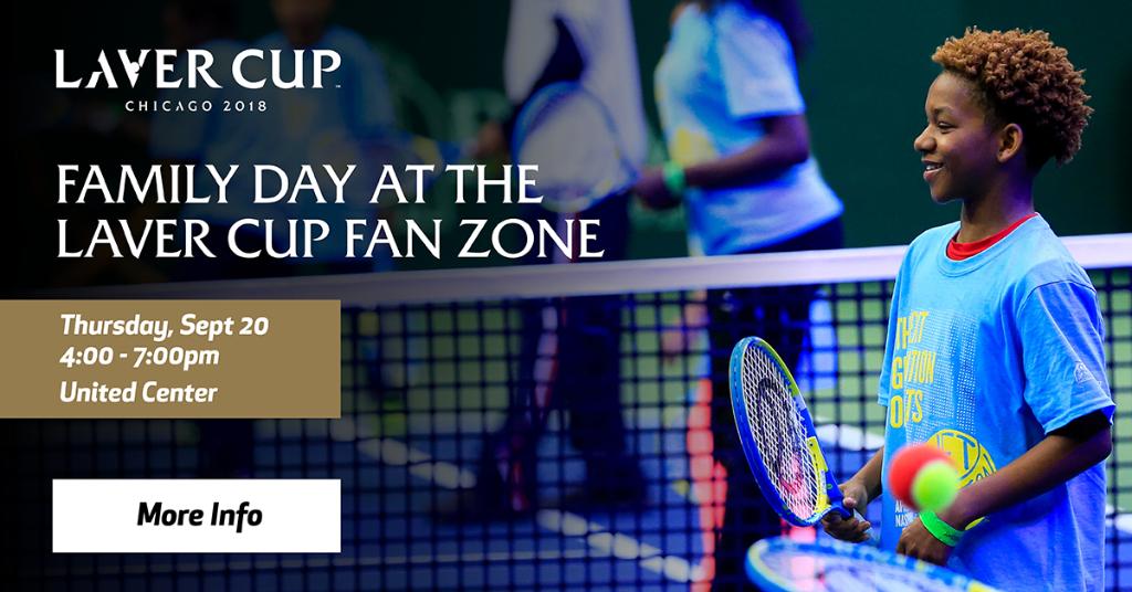 TennisRepIN_CHI's tweet photo. Join us on September 20th in #Chicago at the @LaverCup Fan Zone for Family Day! The event will feature a wide range of interactive activities for children of all ages and skill levels, and is free to the public. Join the fun! #LaverCup #Tennis

🎾 | https://t.co/aSbyKhCd7u https://t.co/7nW8sddSCY
