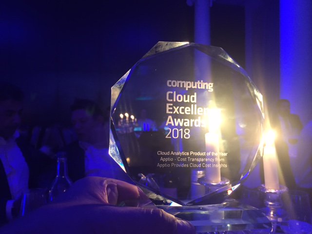 chrismpick's tweet photo. So....we just won the @Computing_News's Cloud Excellence Award 2018 for Cloud Analytics Product of the Year!!!!! #Rocking
#CloudExcellenceAwards made the Apptio #FieldPic of the week https://t.co/zujf2aW0Fz