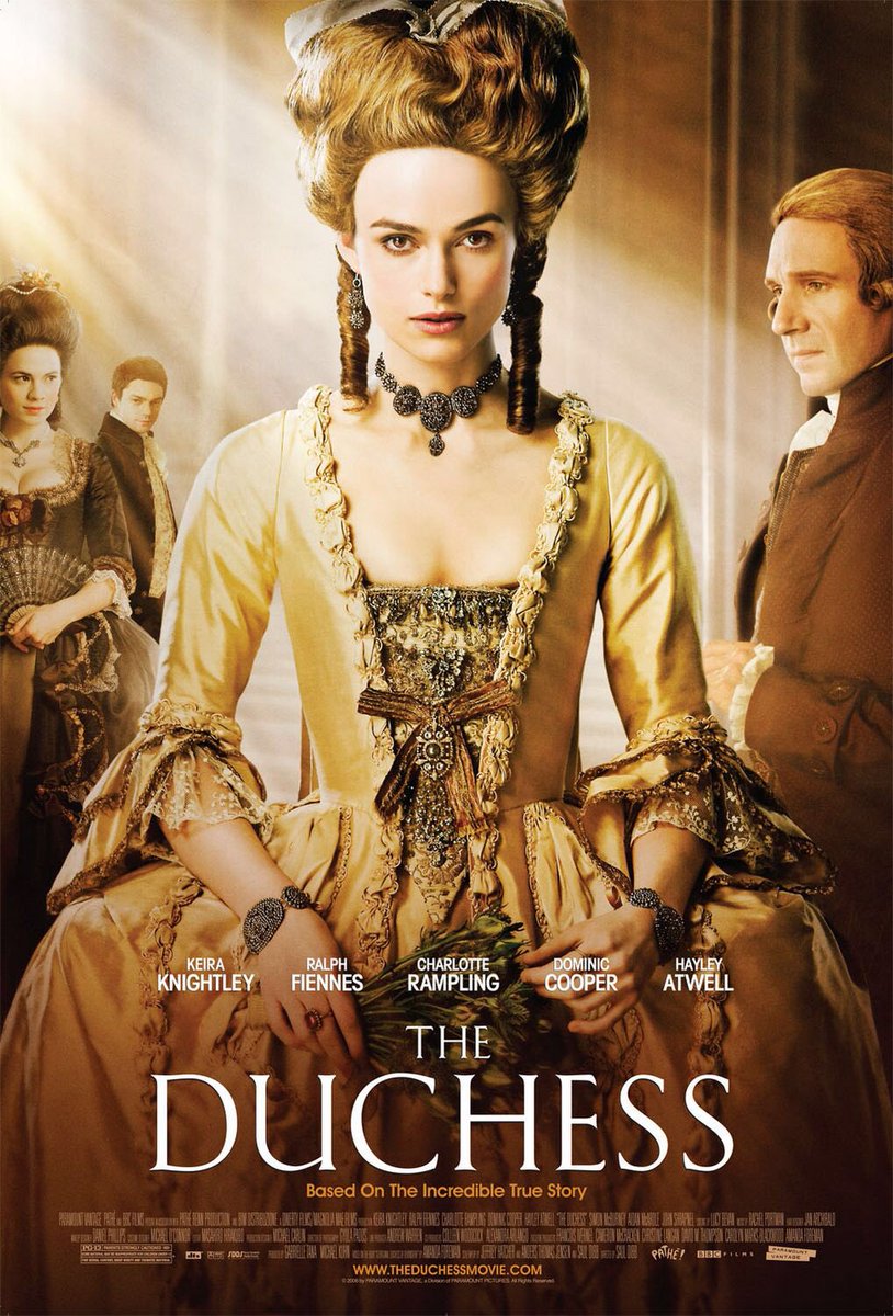 FilmNewsNos's tweet photo. 🎬MOVIE HISTORY: 10 years ago today, September 19, 2008, the movie ‘The Duchess’ opened in theaters!

#KeiraKnightley #RalphFiennes #HayleyAtwell #CharlotteRampling #DominicCooper #AidanMcArdle #SimonMcBurney #CalvinDean #EmilyJewell #RichardMcCabe #GeorgiaKing #CamillaArfwedson https://t.co/MV0iyeoD8p