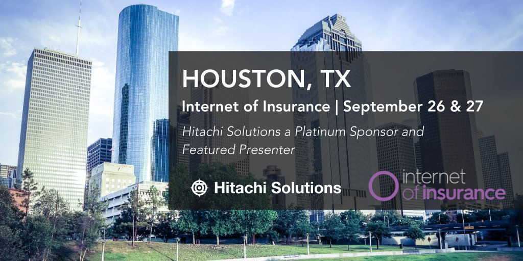 HitachiSolUS's tweet photo. One week from today! Join us in Houston at the #InternetofInsurance conference where we will be highlighting the benefits of #IoT in the #insurance industry https://t.co/MooEzJcdMI https://t.co/ZiRFocGlSe