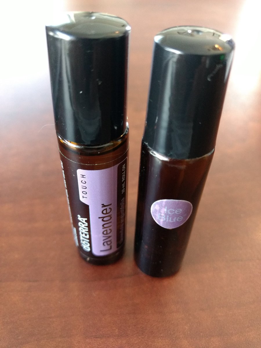 Thanks to my new geese I'm using #iceblue on my knee to calm a bite and #LAVENDER to heal a slice to my elbow from the shed door. But I still love my #pilgrimgeese as well as my #doterra