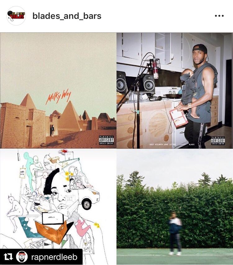 BladesNBars's tweet photo. Your Top 4 Rotation Is Not Messing With Mine At All...I Promise You My Name Is Taalib (@RapNerdLeeb) Bailey...I APPROVE THESE ALBUMS!!!🚨🚨🚨🚨
#Bas #6lack #NoName #JoeyPurp #MilkyWay #EastAtlantaLoveLetter #Room25 #QUARTERTHING
#HipHop #Rap #RandB #BladesAndBars #TIDAL #Spotify https://t.co/CNf852xL2c