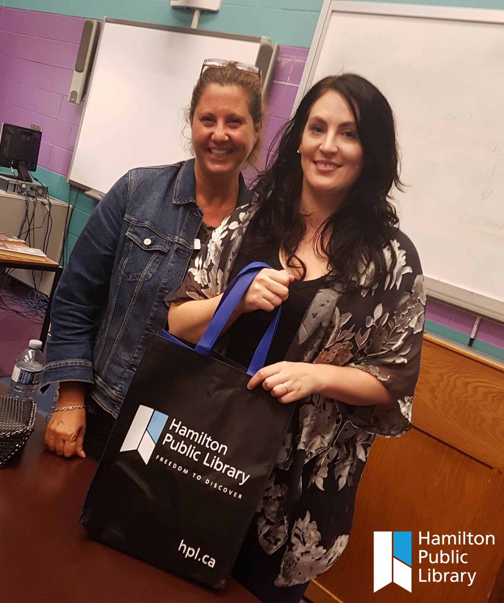 HamiltonLibrary's tweet photo. Great Q&A on true crime stories with creator Kristi Lee of @CanadianTCpod last night at #HPLSaltfleet. #HPL Staff Kathy U. is a fan & stopped in to hear more about this popular podcast series. #HamOnt https://t.co/vjHXXu2Hqq https://t.co/z0dappMtFc