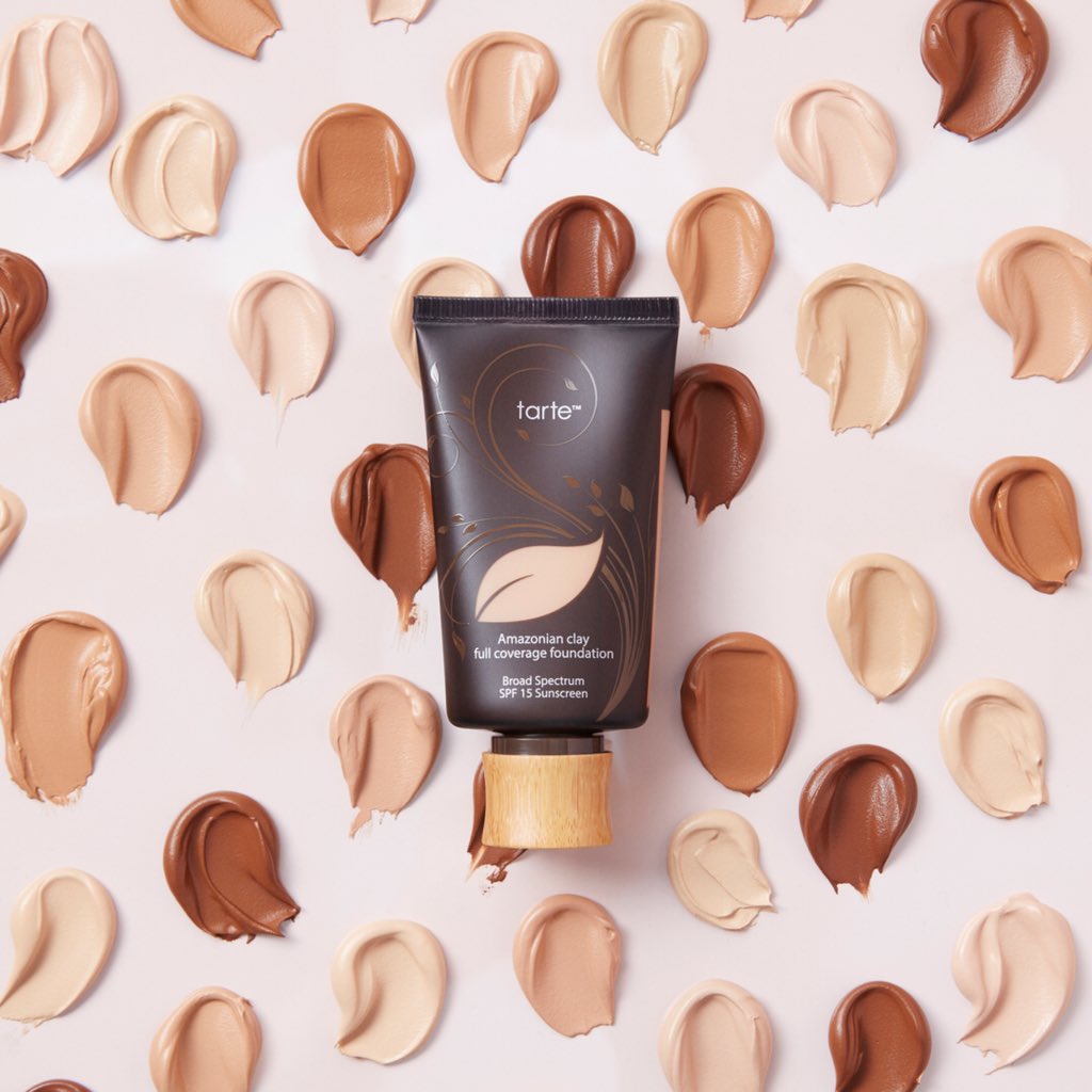 tartecosmetics's tweet photo. Our #VEGAN Amazonian clay full coverage foundation comes in 40 shades of creamy goodness! A longwear finish that is breathable, durable, & good for your skin 🌿 #crueltyfree #claypowered #naturalartistry #slaywithclay #clayallday #matchmakermagic https://t.co/TqxhW2ymvn