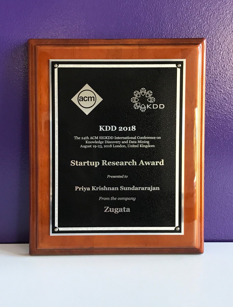 Excited to receive KDD's 2018 Startup Award for our team's work in applying machine-learning algorithms to uncover gender bias in feedback! Stay tuned as we continue to gather new insights.  hubs.ly/H0dRVsj0