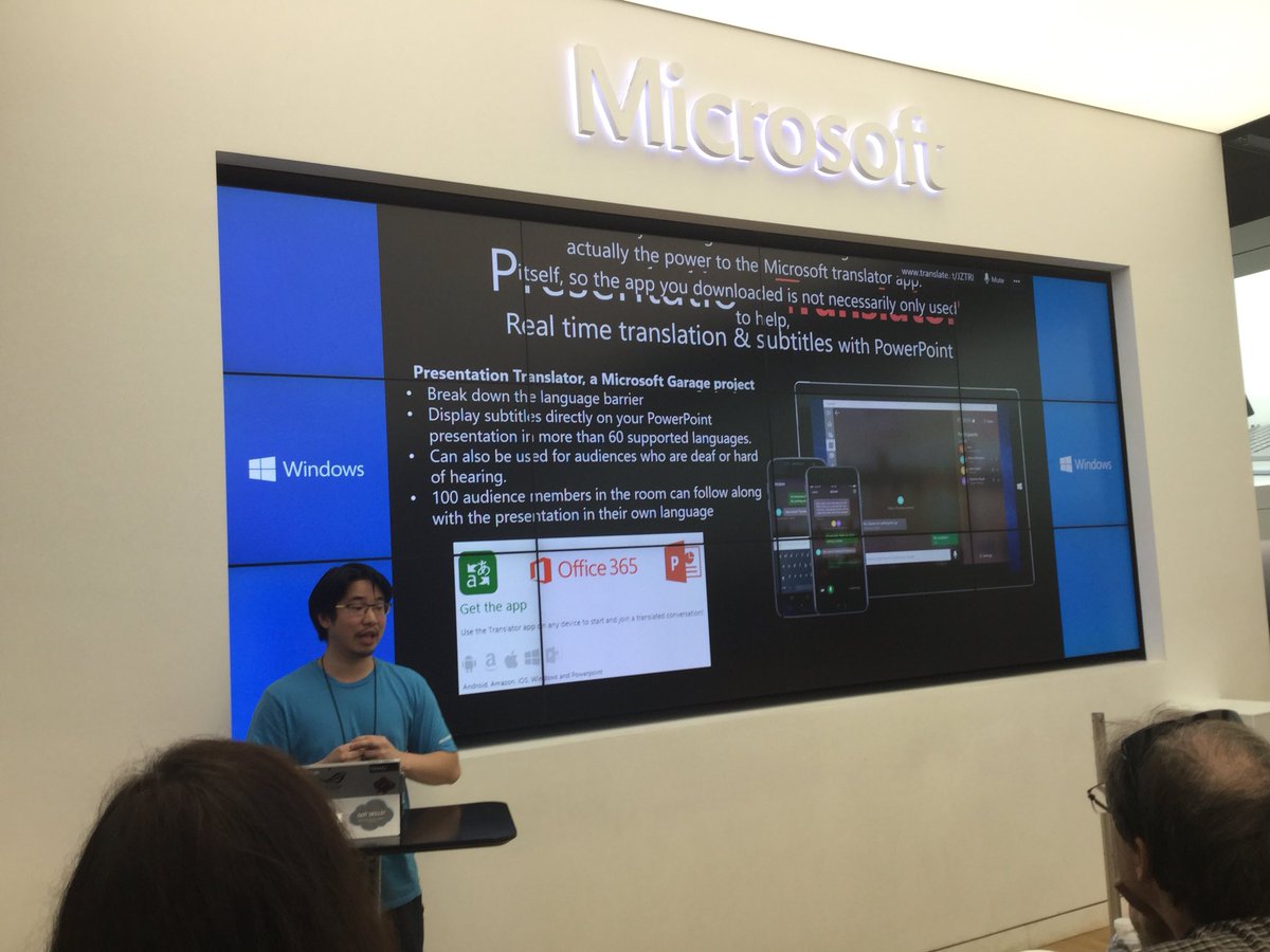 A2A11y's tweet image. #Microsoft Presentation Translator is a hit at meetup.com/Entrepreneurs-…  Real time live captioning and translate the captioning to up to 60 languages #A11yWin @Microsoft