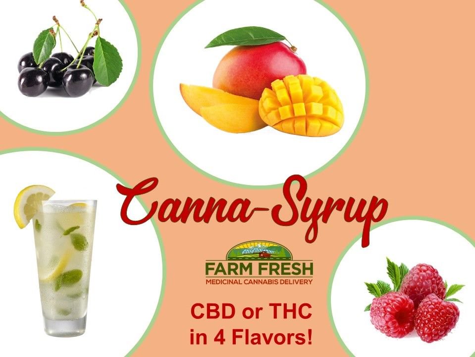 Farm Fresh MMD features products like Pure Canna-Syrup! All natural and in THC or CBD varieties. 4 yummy flavors available: Black Cherry, Mango, Raspberry, &amp; Lemonade!!! #cannasyrup #farmfreshmmd #organiccannabis #craftcannabis #instaweed #instapot #sungrownmeds #medicalcannabis