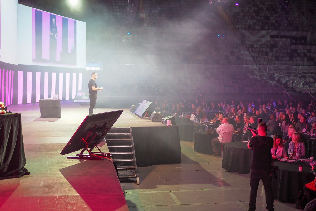 MYOB's tweet photo. Lights. Camera. Action. 📹🎞️

Today we're extremely excited to kick off DAY ONE of #MYOBPC here in Melbourne, at Hisense Area. It's going to be a fun-filled few days! 🎉🎉🎉 https://t.co/YOiNNkrTq3