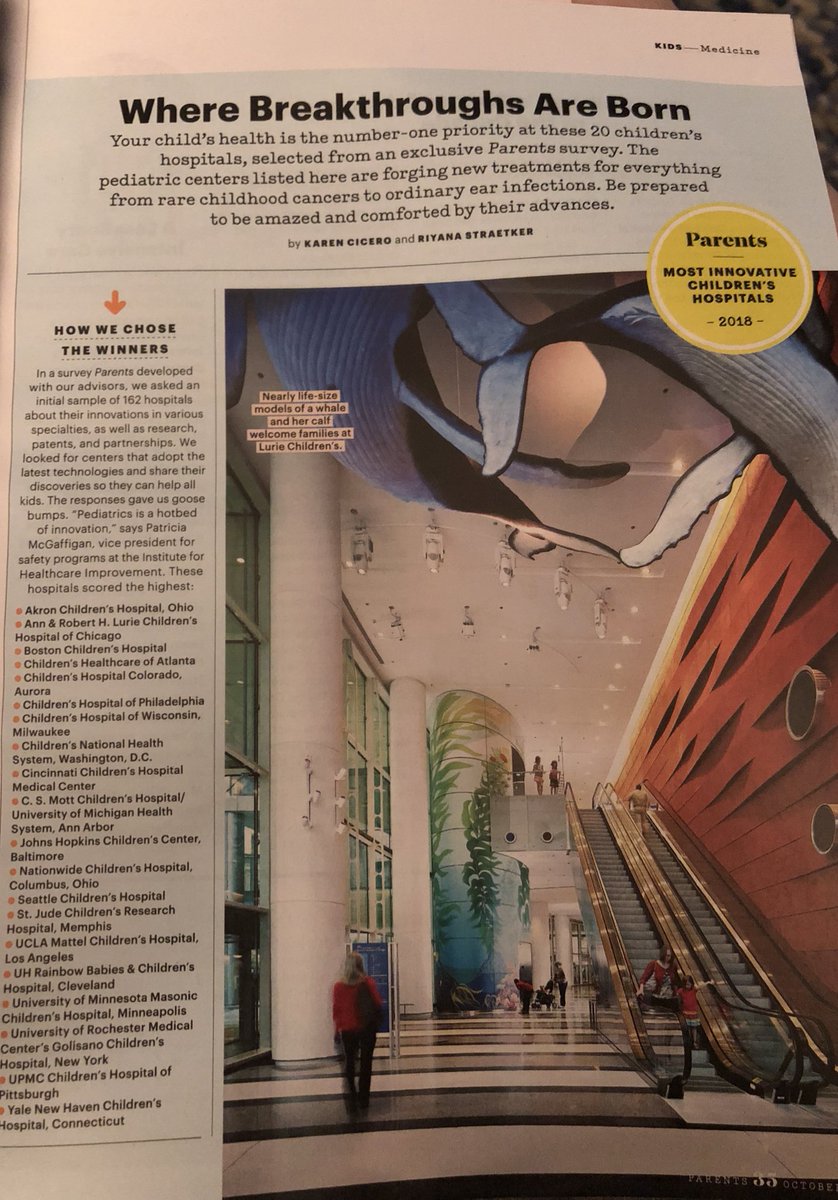 natashaomalley's tweet photo. Delighted and proud (but not surprised) to see @URMed_GCH on this list of the most #innovative children’s hospitals in @parentsmagazine Well deserved recognition of all the teams hard at work there every day and @GCHPedsChair https://t.co/abmeuxZqQr