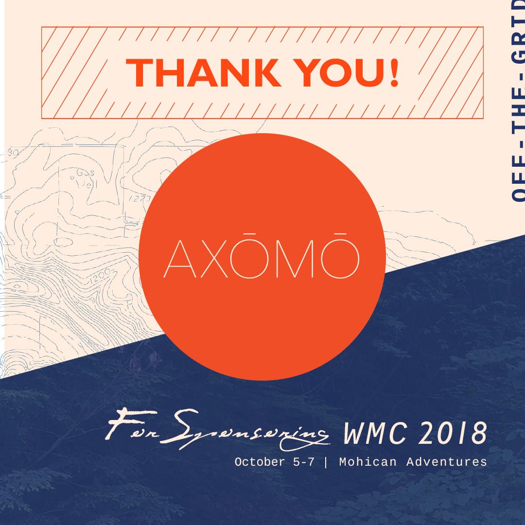 Thanks to our friends at Axomo for sponsoring this year's WMC: Off-The-Grid!  Try brand distribution platform Axomo free with promo code DESIGN ON DEMAND over at axomo.com and get pumped to meet Joe, Axomo's VP of Design, at WMC: OTG in just over a month!