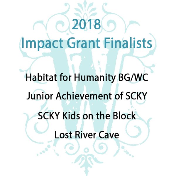 Congratulations to this year's finalists for our $110,000 Impact Grant!  These four organizations will make presentations at our Annual Meeting  and Grant Awards on Tuesday, October 23rd, and the winner will be  decided by our membership's vote.