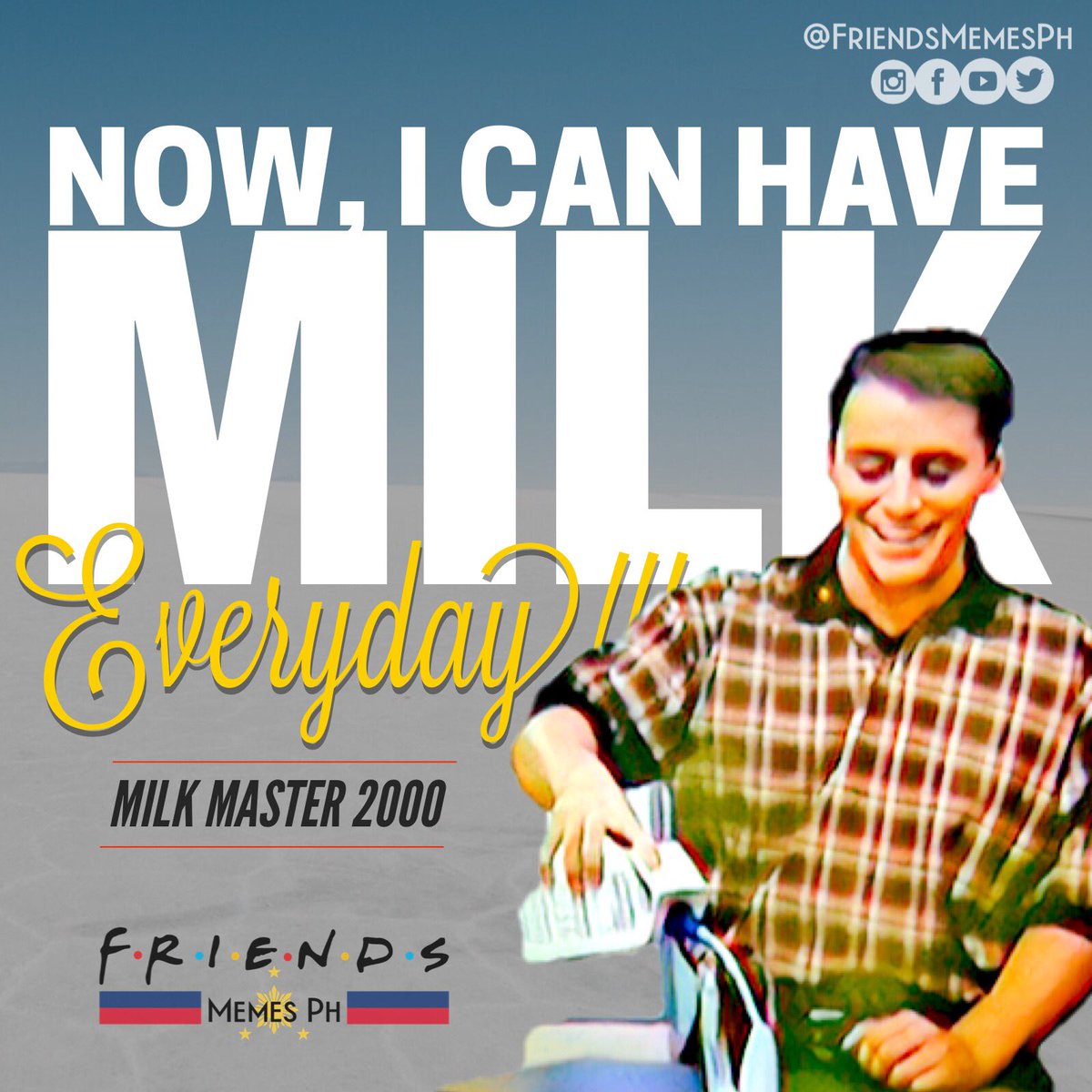 FriendsMemesPh's tweet photo. Drinking milk is no longer flinging flanging hard for Kevin (aka #Joey) π€£ππ₯π.
S03 E04
#MilkMaster2000
.
Subscribe to our #YouTube channel!
(Link in Bio)
.
DM me for feedback/suggestionsβοΈ
.
#FRIENDS #FriendsTV #FriendsTVShow #FriendsMeme #FRIENDSForever https://t.co/uiuWsnL2VW