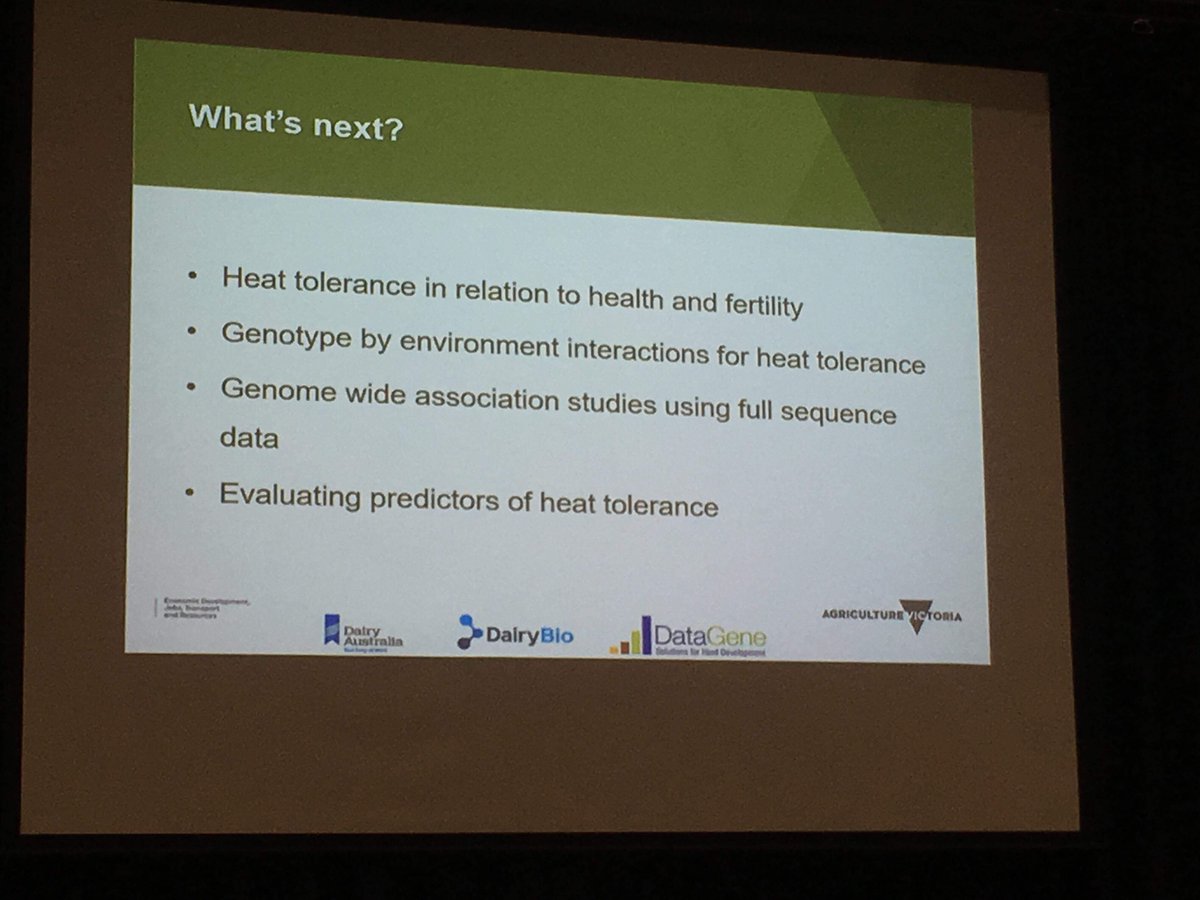 AGBU_GENE's tweet photo. Thuy Nguyen of @VigGovAg explains the development and validation of "A tool to breed for heat tolerance in dairy cattle." at #BreedingFocus2018
#Heattolerance #GEBV #Genomics #QuantitativeGenetics #Breeding #DairyCattle https://t.co/6s1vLzJw5V