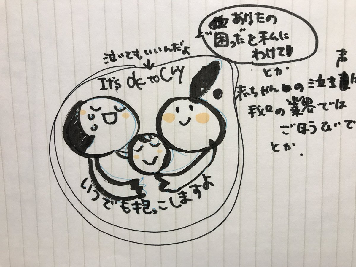 やっぱり、ある程度老後に近づいたらそういう悩めるママたちをサポートしたりする仕事に就きたいな…
本当にママカフェやりてぇ…赤ちゃんが泣いてご飯食べるの大変そうなママが居たら気づいたスタッフが声かけて代わりに少し抱っこしたり…
以前のこれを看板にして〜っとか妄想しまくってる妄想族 