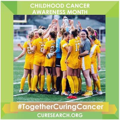 ValpoHCLSA's tweet photo. Come on out to the @ValpoWSO game on Sunday 23rd at Brown Field at 1pm! The game is a "Gold Out" (Everyone is encouraged to wear gold!) to support the fight against pediatric cancer for Childhood Cancer Month!  

Come support Valpo's women soccer and the kids!! 

#GoValpo https://t.co/7pF7a90wWg