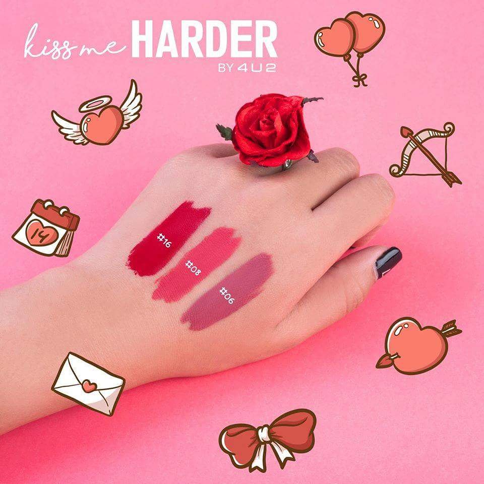 4U2CosmeticsPH's tweet photo. 4U2 Kiss me Harder 💋💄
Srp 294
👉 Matte
👉 Kissproof💋
📍Available in all Watsons and SM department stores Nationwide
#4u2cosmeticsph #kissmeharder #kissproof #matte #liquidlipstick https://t.co/81Qu1MOcNU