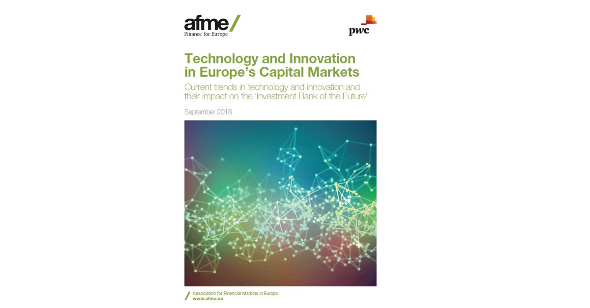 PwC_UK's tweet image. We’re handing out copies of our latest report with @AFME_EU, which looks at emerging technologies in capital markets, at the Global Innovation Institute event #GI2. If you’re not there you can download your copy here: pwc.co.uk/fstech