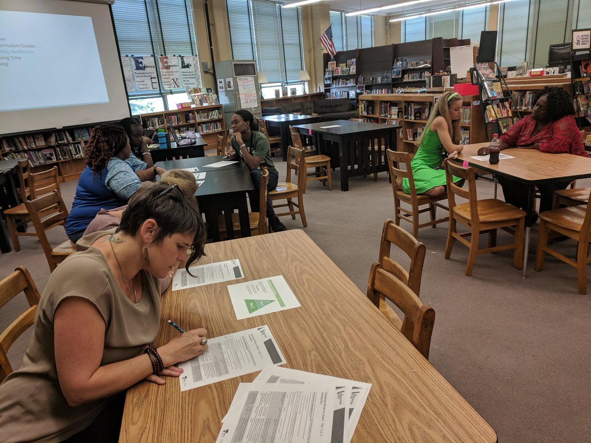 BHDuckworth's tweet photo. Loved planning and learning alongside ELA and Social Studies teachers at Tyner this evening. Excited to work with more @hamcoschools teachers tomorrow at Red Bank #HCS_literacy #HCDESS @ChattanoogaChat https://t.co/XE7weKEgBw