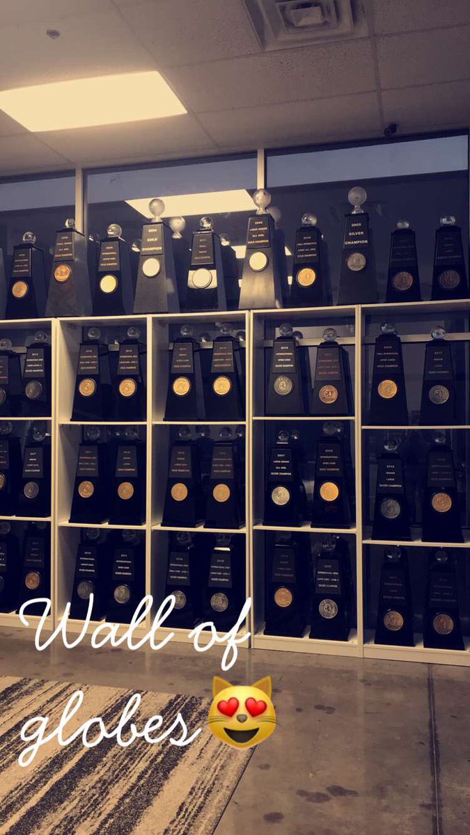 CA_PlanoTX's tweet photo. We love our new “WALL OF GLOBES” when you walk into our gym! 6 globes aren’t pictured 😳😏😍 https://t.co/XPJBUpT02Z