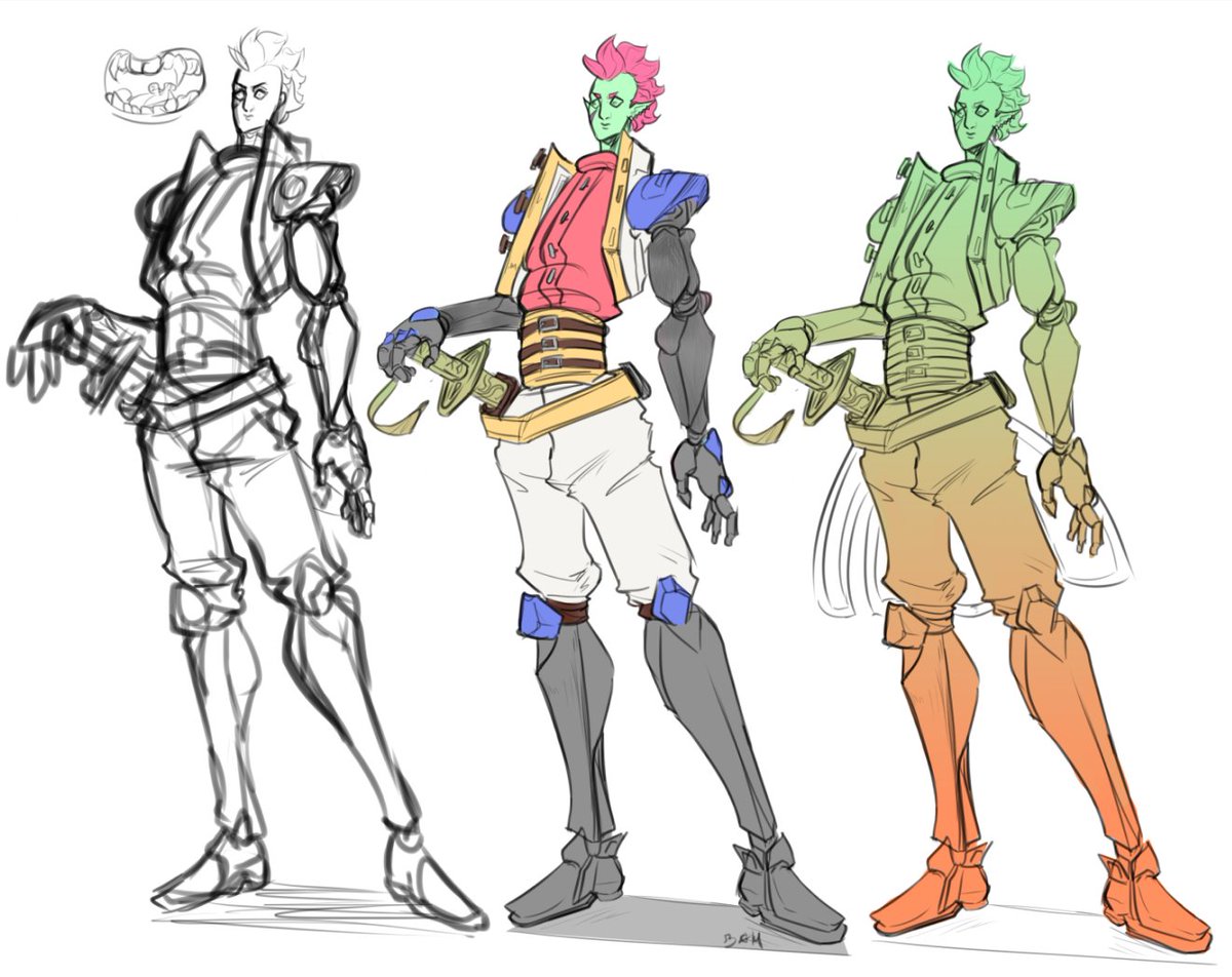 RBenHam0n's tweet photo. Algo de diseño de personaje 🤔
#charactdesign #illustration https://t.co/N2KYvgNDKu
