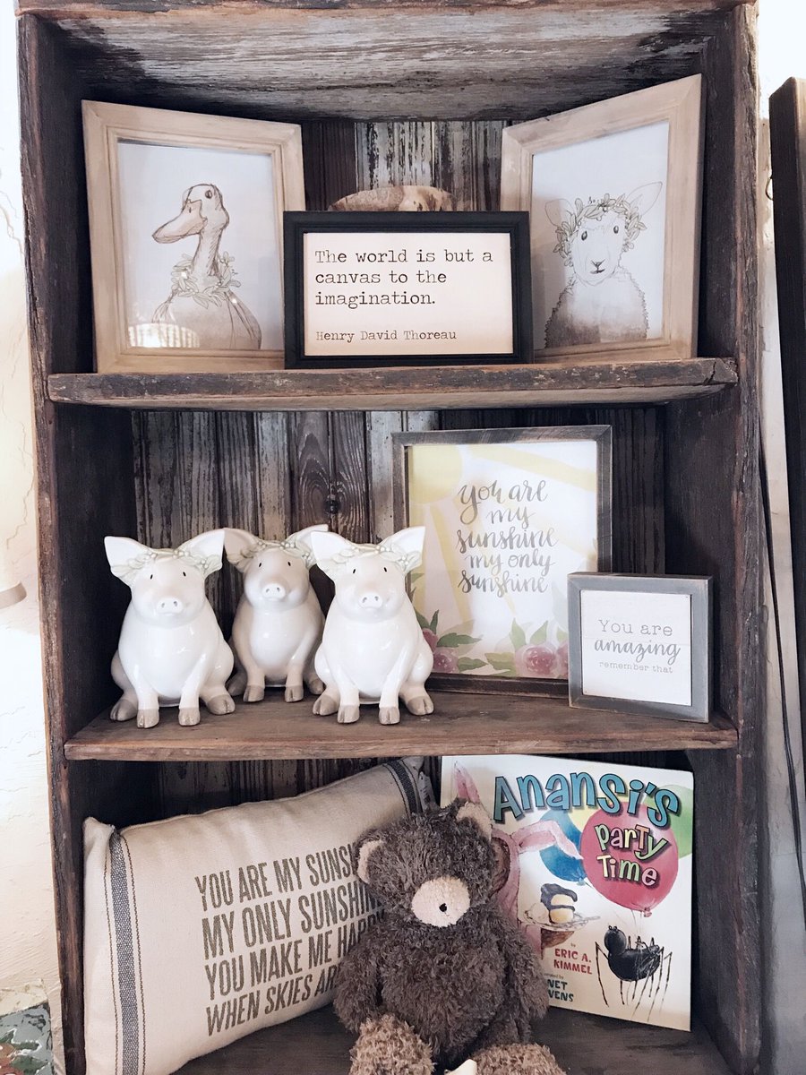 FadedFarmhouse's tweet photo. Little pieces of joy for your little one ❤️

Who says your baby's room can't be as cute as the rest of your house?😉
Everything from stuffed animals to pillows and wall decor to keep momma and your little bear happy! https://t.co/ZVy8IKXp4H