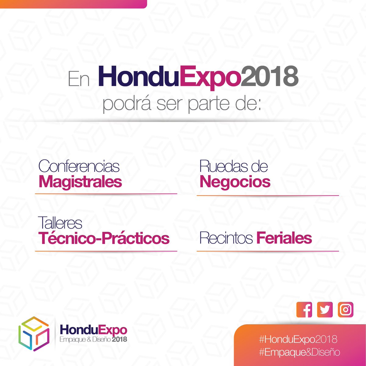ExpoHondu's tweet photo. Por estas razones y muchas más debe ser imperdible para su empresa #HonduExpo2018 innove la imagen de su marca y potencie su producto. ⤵⤵✅📢 https://t.co/bhNvjR0oiP