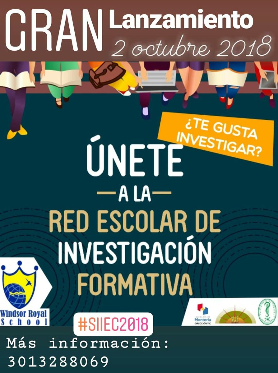 MaJo_Lopez07's tweet photo. REIF: Red Escolar de Investigación Formativa| Estrategia para formar a docentes y estudiantes en competencias investigativas en el aula e integrar la investigación dentro del currículo. 

Asiste al SIIEC 2018 y Entérate de cómo hacer parte! #SIIEC #REIF https://t.co/JN3CcAdpxw