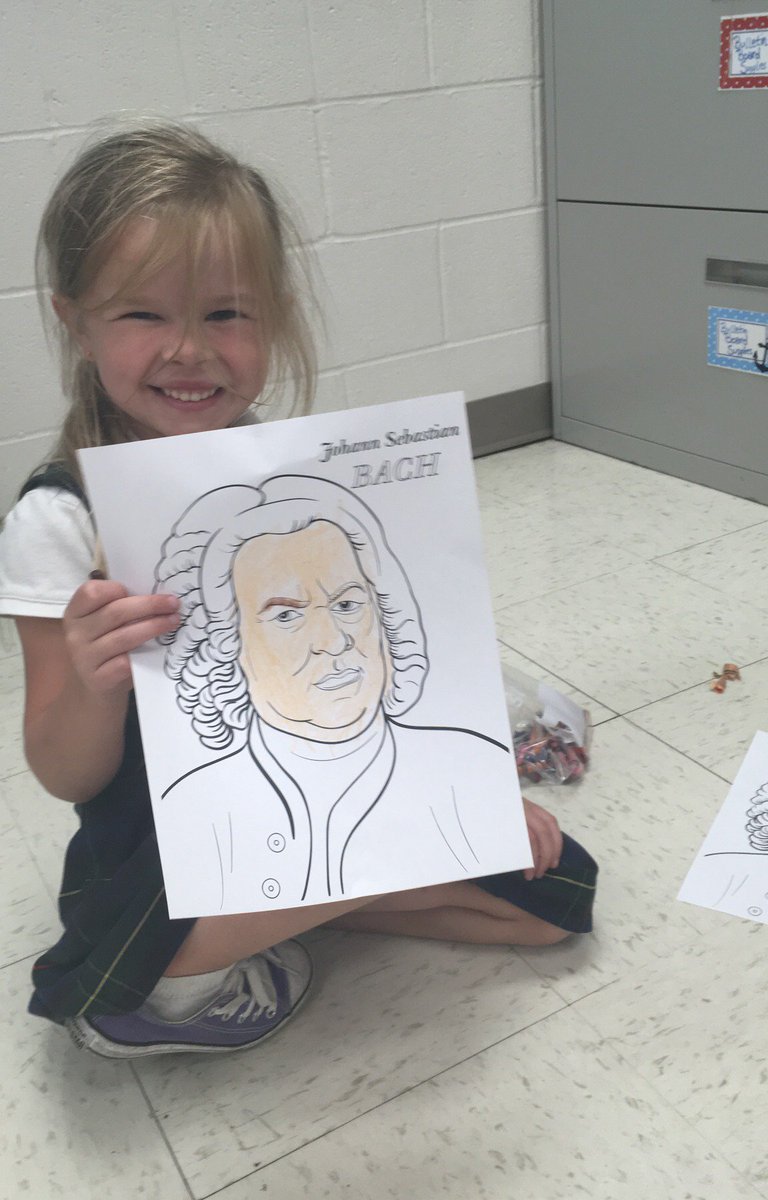 StPatSch's tweet photo. This week in music class, our Kindergarten classes learned about Johann Sebastian Bach, our honored composer for the month of September. #StPatProud https://t.co/jjmweB9Qny