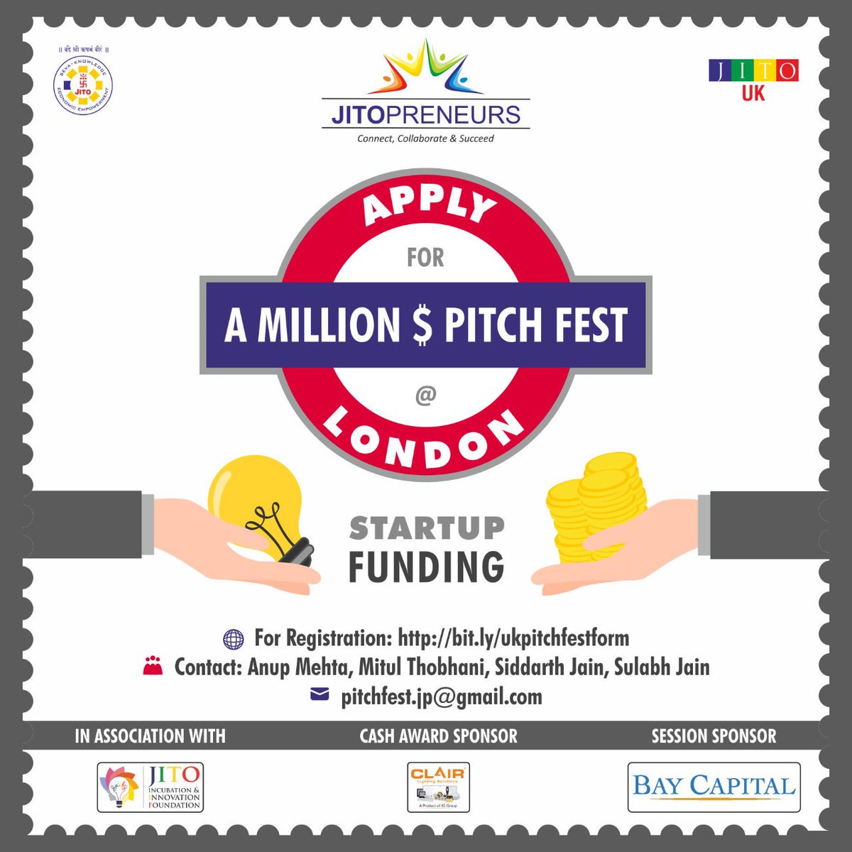 JITO_G2G's tweet photo. Don't miss out on this million dollar opportunity! What are you thinking about? REGISTER NOW!

#StartUp #Startuprenuer #Jitoprenuers #London https://t.co/vF0gR4xmJl