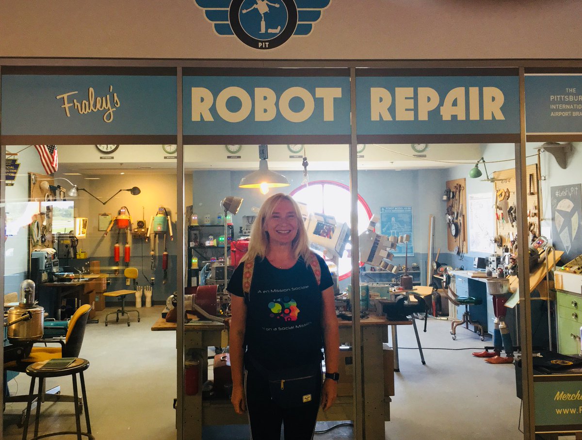 vavacolor's tweet photo. First evening ever in #Pittsburgh Loved the #robotrepair shop! then, first ever #uber ride (been postponing). #humanxtech #futureofwork Some #innovations create the wheel, others just repeat it. What kind of future do you want?#aiforsocialgood #poverty #socialchange #ethics #ai https://t.co/dCk0tcwnQ4