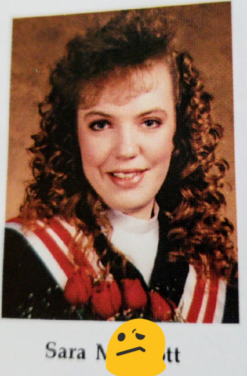 SumoSara_'s tweet photo. @tyrabanks on #AGTFinale is looking like every girl at my 1993 prom. 😍 and thanks to @MizWeirdo for the yearbook pics my child is hysterical on the floor pointing,laughing and in utter disbelief that EVERYONE had the same hair. 😁 https://t.co/YqcaR6NdX5