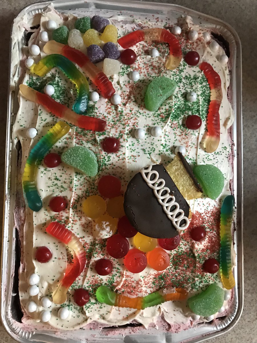 DrTrennRussell's tweet photo. Anthony made an edible plant cell for science class. My son is making me hungry. 😋😋😋 #science #Dueitt #lovehim #hebakedacake #scienceinthehome https://t.co/iZADZ07zoR